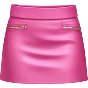 Pink leather mini skirt isolated sticker