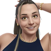 smiling girl with jewelry sticker