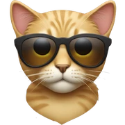 Cat with sunglasses sticker