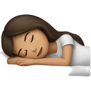 Brunette girl sleeping sticker