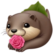 Loutre rose sticker