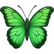 Green butterfly  sticker