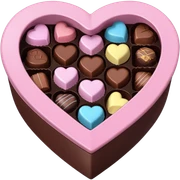 Pastel pink heart shaped box with chocolates in it sticker