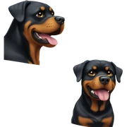 Rottweiler at the beach  sticker
