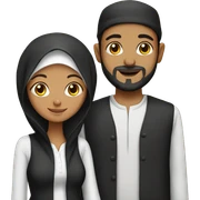 Muslim couple  sticker