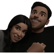 playful moment between friends sticker