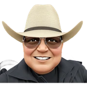 boy with hat and sunglasses sticker