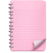 light pink notepad sticker