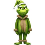Grinch wearing a crocodile costume sticker
