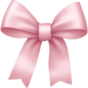 light pink ribbon bow sticker