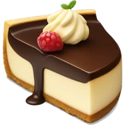 Cheesecake with a chocolate  sticker