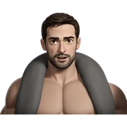 muscular man with beard sticker