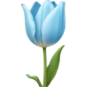 Light blue tulip  sticker
