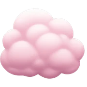 pastel pink cloud sticker