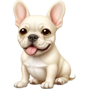 Cream French bulldog  sticker