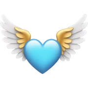 heart with angel wings sticker