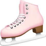 pastel pink ice skates sticker