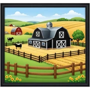 Granja corral campo 
 sticker