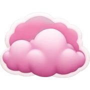 pink cloud sticker