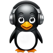 Dj penguin sticker