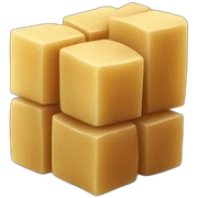 raw brown sugar cane cubes sticker