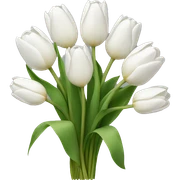white tulip bouquet  sticker