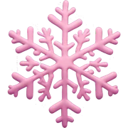 pastel pink snowflake  sticker
