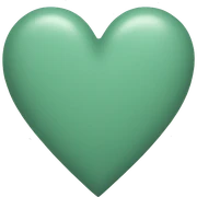 Dusty green heart sticker