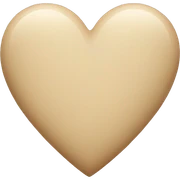 Beige heart sticker