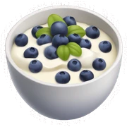 yoghurt bowl with grapes and blueberries sticker