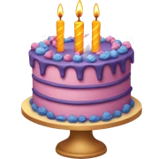 Birthday cake sticker