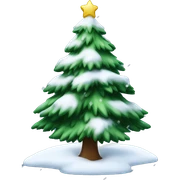 christmas tree with snow sticker