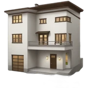 Modern house sticker