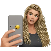 blonde girl with smartphone sticker