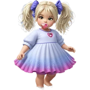 girl wading in water sticker