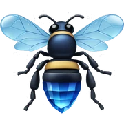 blue crystal bee sticker