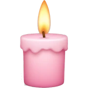 light pink candle sticker