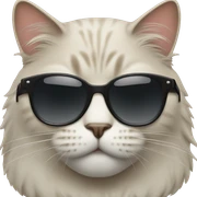 Cat with sunglasses sticker