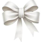 White realistic elegant bow sticker