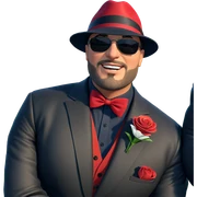 dapper gentleman with flowers sticker
