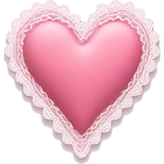 Pink heart with lace sticker