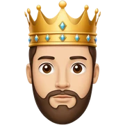 King wearing a crown sticker