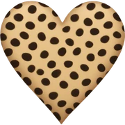 Cheeta print love heart sticker