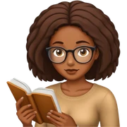 Black woman reading sticker