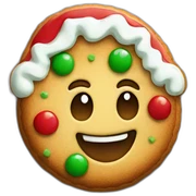 christmas cookie badge sticker