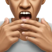 Nail biter sticker