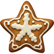 gingerbread star sticker