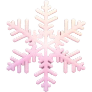 Pastel Pink Snowflake "A delicate pastel pink snowflake with glowing edges, shimmering glittery patterns, and a soft magical light surrounding it." sticker