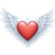 heart with angel wings sticker