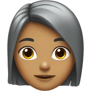 chica pelo negro con gato gris sticker